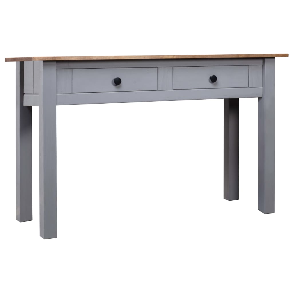 Avlastningsbord konsollbord Grå 110x40x72 cm heltre furu Panama Range