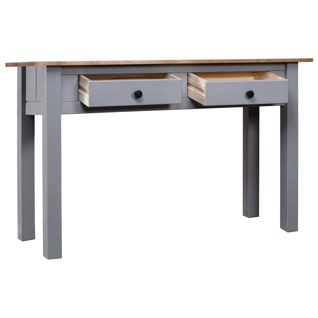 Avlastningsbord konsollbord Grå 110x40x72 cm heltre furu Panama Range