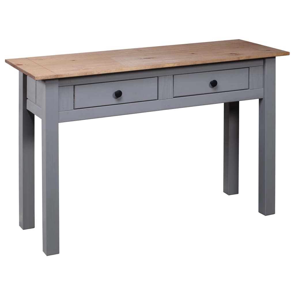 Avlastningsbord konsollbord Grå 110x40x72 cm heltre furu Panama Range