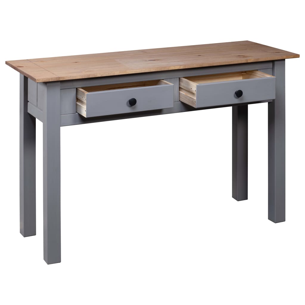 Avlastningsbord konsollbord Grå 110x40x72 cm heltre furu Panama Range