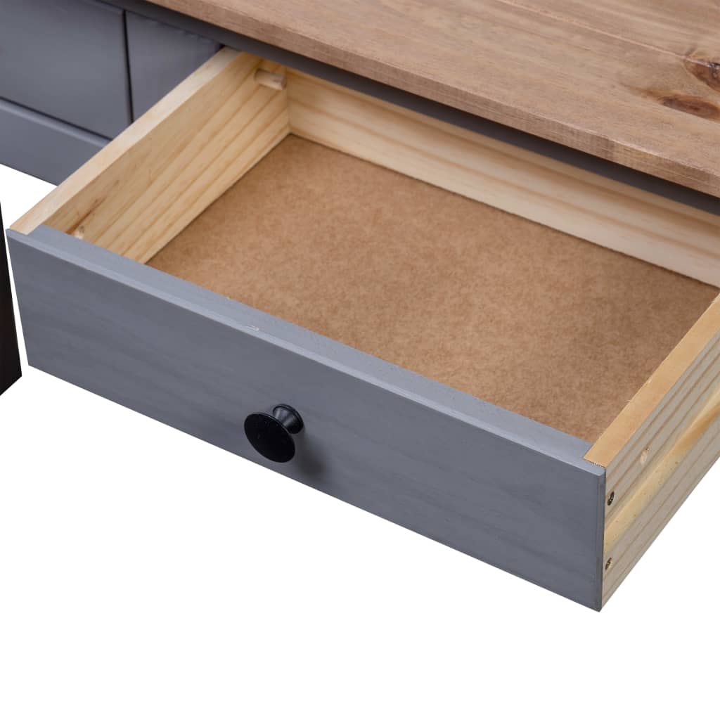 Avlastningsbord konsollbord Grå 110x40x72 cm heltre furu Panama Range