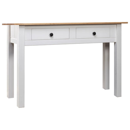 Avlastningsbord Konsollbord Hvit 110x40x72 cm heltre furu Panama Range