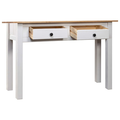 Avlastningsbord Konsollbord Hvit 110x40x72 cm heltre furu Panama Range