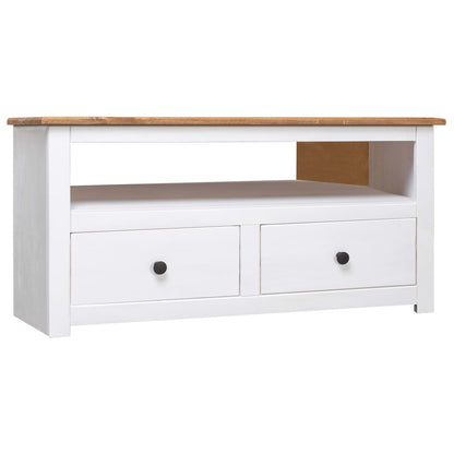 TV-Møbel Hvit TV-hjørneskap 93x49x49 cm heltre furu Panama Range