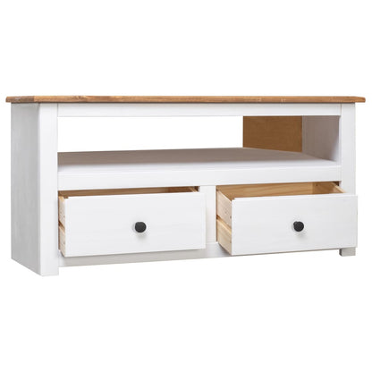 TV-Møbel Hvit TV-hjørneskap 93x49x49 cm heltre furu Panama Range