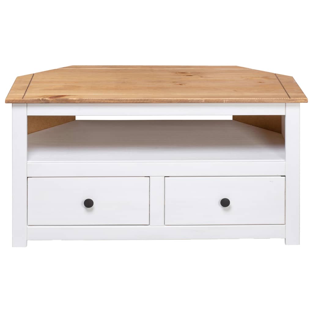 TV-Møbel Hvit Tv-hjørneskap 93x49x49 cm heltre furu Panama Range