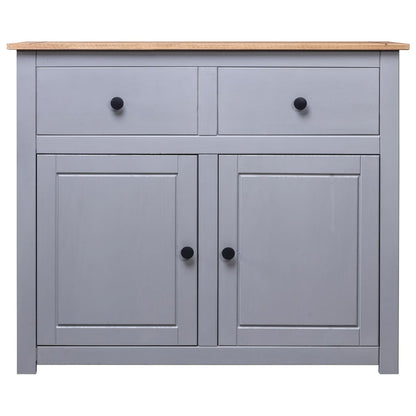 Skjenk Grå 93x40x80 cm heltre furu Panama Range