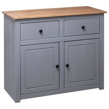 Skjenk Grå 93x40x80 cm heltre furu Panama Range