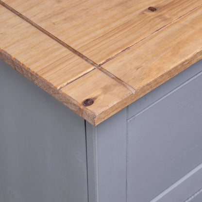 Skjenk Grå 93x40x80 cm heltre furu Panama Range