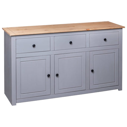 Skjenk Grå 135x40x80 cm heltre furu Panama Range