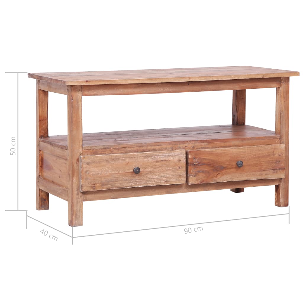 TV-Møbel Tre TV-benk 90x40x50 cm gjenvunnet heltre