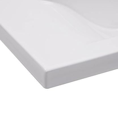 Baderomservant Innebygd 81x39,5x18,5 cm keramisk hvit