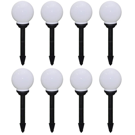 Hagebelysning Mark Solcelle LED-lamper for hagesti 8 stk 15 cm med jordpinne