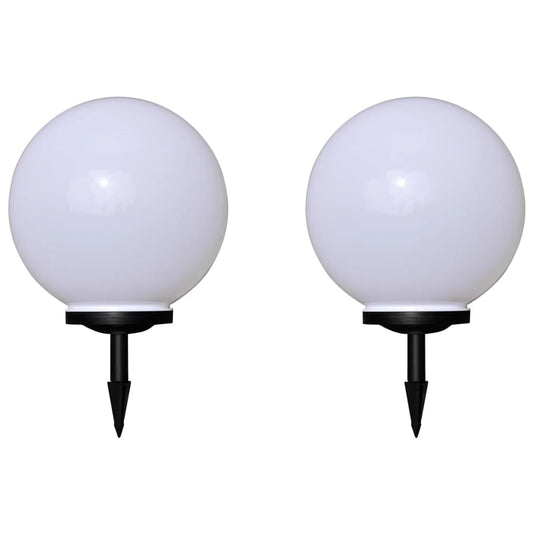 Hagebelysning Mark Solcelle LED-lamper for hagesti 2 stk 40 cm med jordpinne