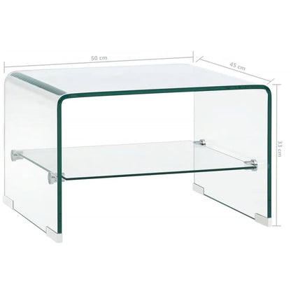 Salongbord Sofabord DIV. klart 50x45x33 cm herdet glass