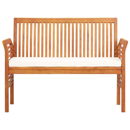 Hagebenk Tre 2-seters med pute 120 cm heltre akasie