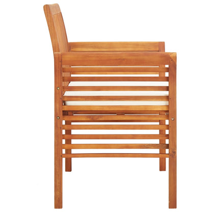 Hagebenk Tre 2-seters med pute 120 cm heltre akasie