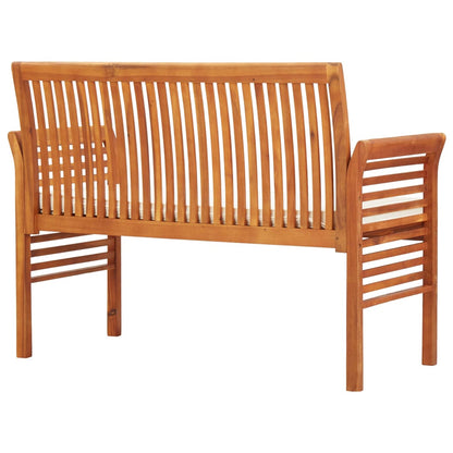 Hagebenk Tre 2-seters med pute 120 cm heltre akasie