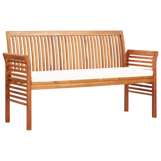 Hagebenk Tre 3-seters med pute 150 cm heltre akasie