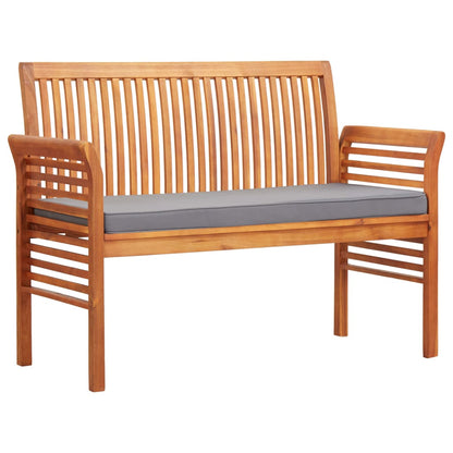 Hagebenk Tre 2-seters med pute 120 cm heltre akasie