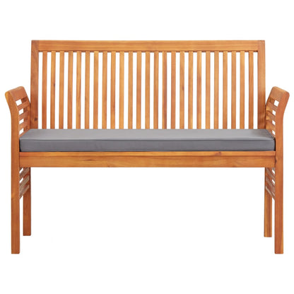 Hagebenk Tre 2-seters med pute 120 cm heltre akasie