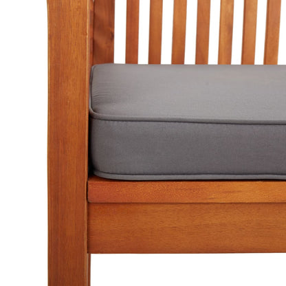 Hagebenk Tre 2-seters med pute 120 cm heltre akasie