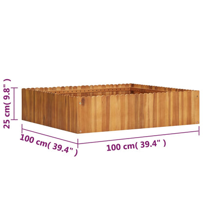 Høybed 100x100x25 cm heltre akasie