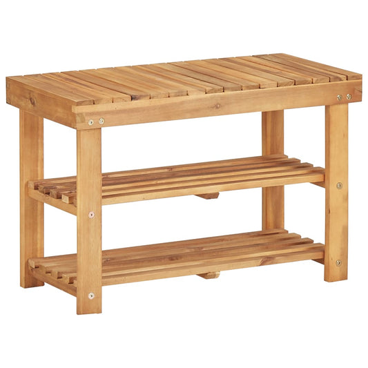 Skoskap Skohylle Skobenk Tre 70x32x46 cm heltre akasie