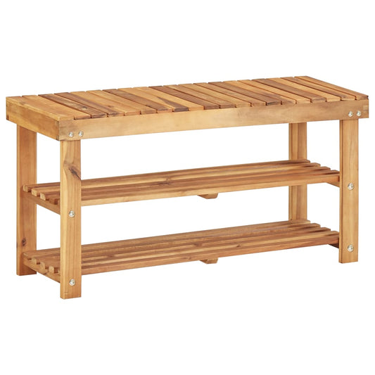 Skoskap Skohylle Skobenk Tre 90x32x46 cm heltre akasie