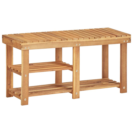 Skoskap Skohylle Skobenk Tre 90x32x46 cm heltre akasie