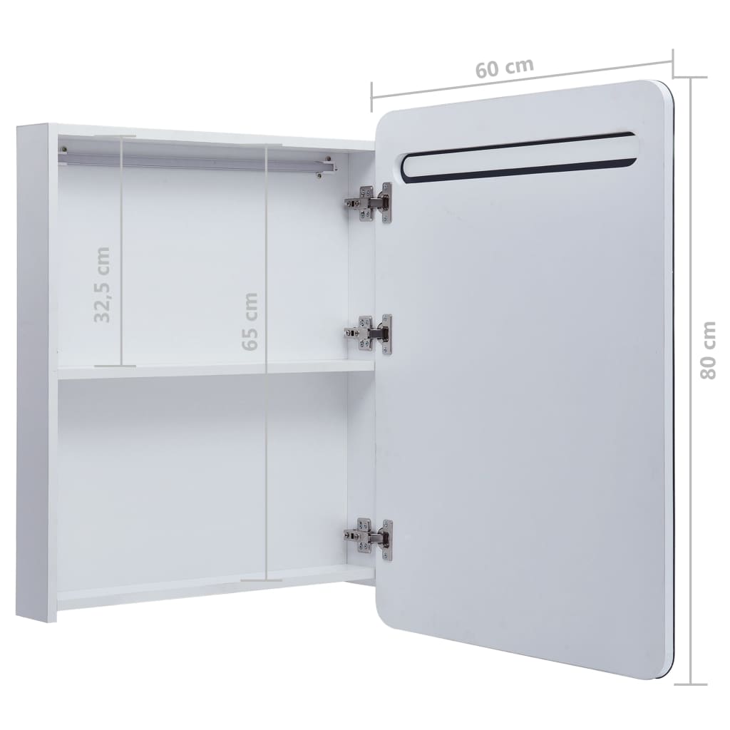 Baderomsspeil LED Speilskap til bad 60x11x80 cm