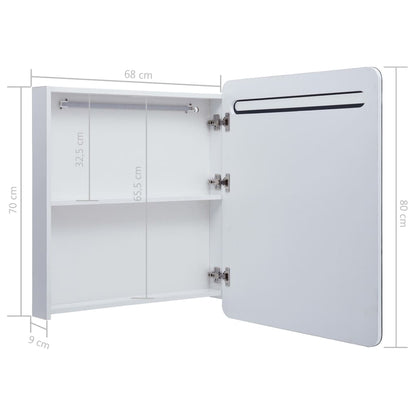 Baderomsspeil LED Speilskap til bad 68x9x80 cm
