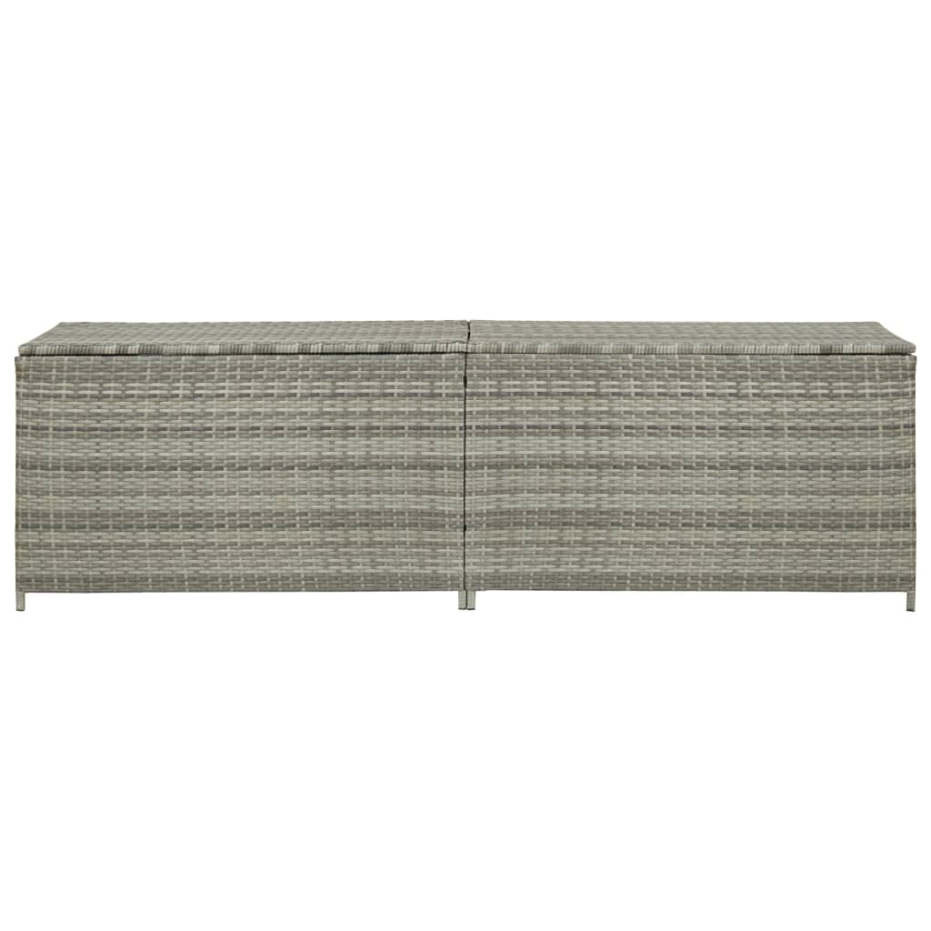 Putekasse Kunstrotting oppbevaringsboks polyrotting 200x50x60 cm grå