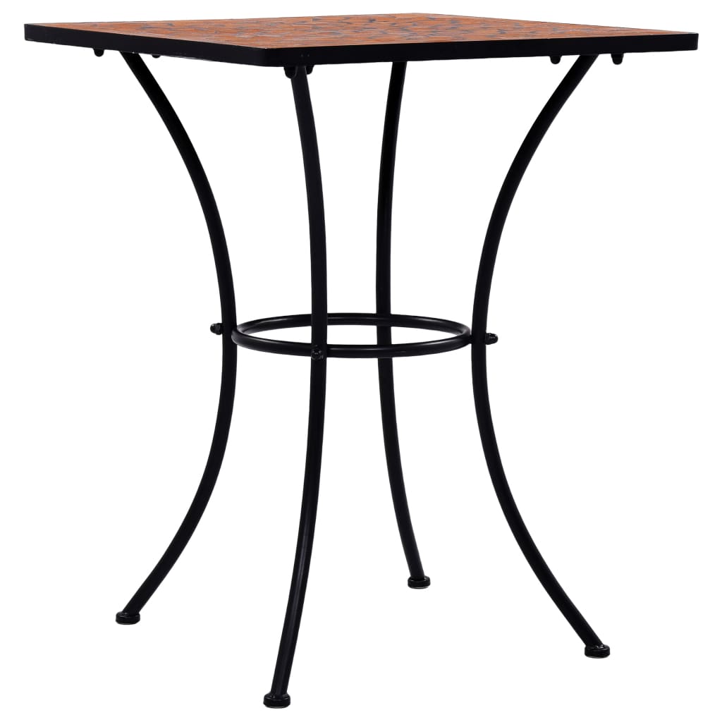 Hagebord Metall Cafébord Mosaikk Bistrobord terrakotta 60 cm keramikk