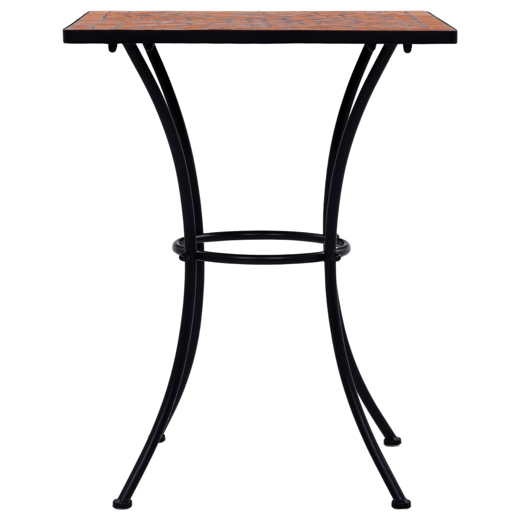 Hagebord Metall Cafébord Mosaikk Bistrobord terrakotta 60 cm keramikk
