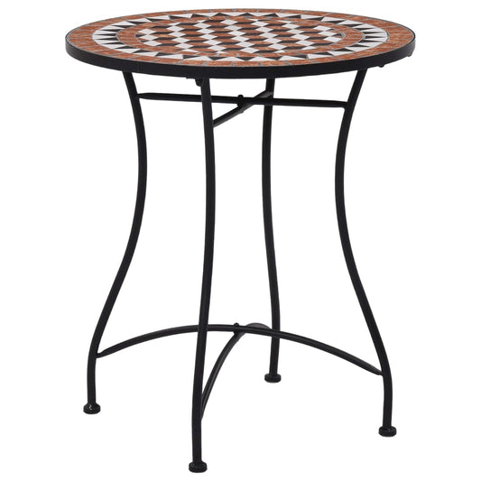 Cafébord Mosaikkbistrobord brun 60 cm keramikk