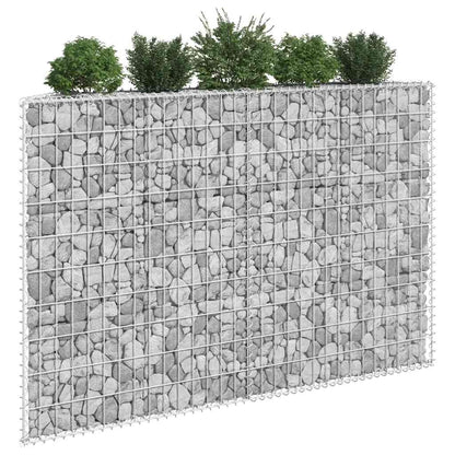 Gabion høybed trapesform galvanisert stål 150x20x100 cm