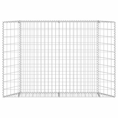 Gabion høybed trapesform galvanisert stål 150x20x100 cm