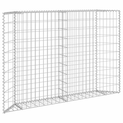 Gabion høybed trapesform galvanisert stål 150x20x100 cm