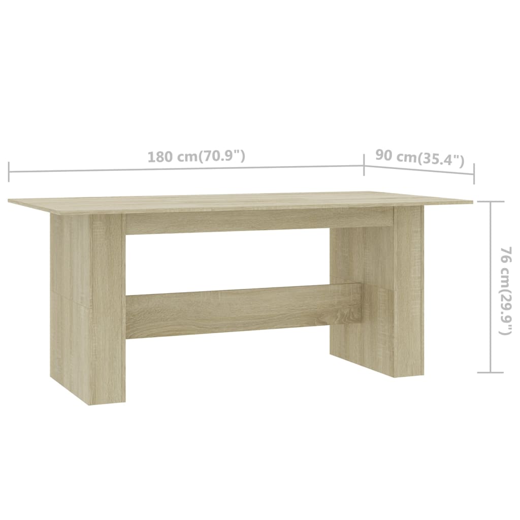 Spisebord Kjøkkenbord Sonoma Eik 180x90x76 cm