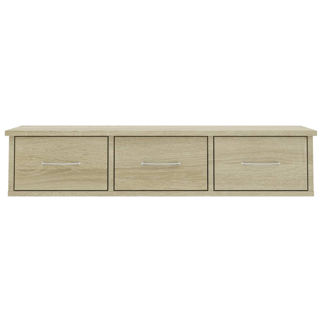 Vegghylle Sonoma Eik med skuff 88x26x18,5 cm