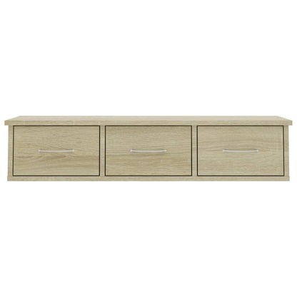 Vegghylle Sonoma Eik med skuff 88x26x18,5 cm