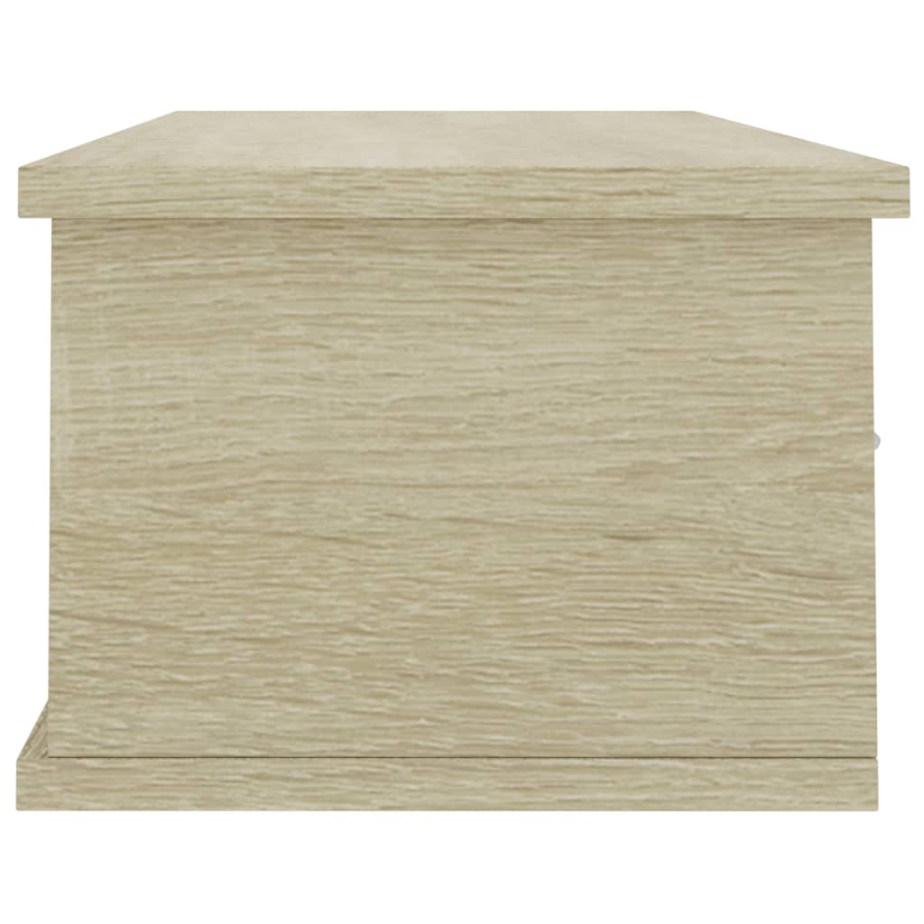 Vegghylle Sonoma Eik med skuff 88x26x18,5 cm