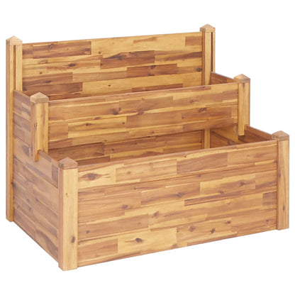 Plantekasse 2 etasjer 110x75x84 cm heltre akasie