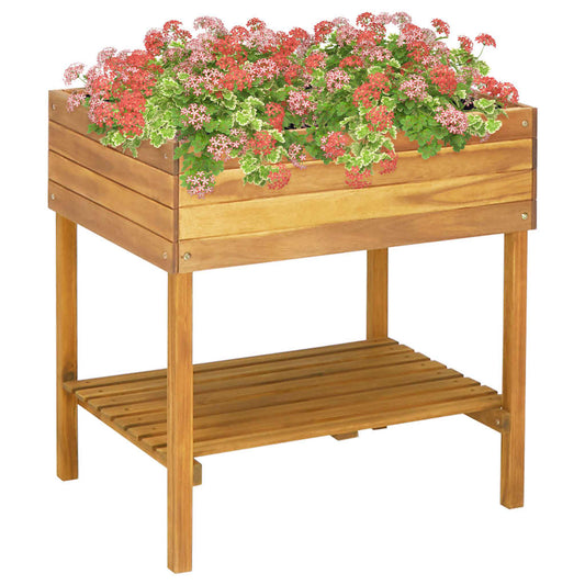 Utendørs Blomsterkasse Plantekasse Tre 78,5x58,5x78,5 cm heltre akasie