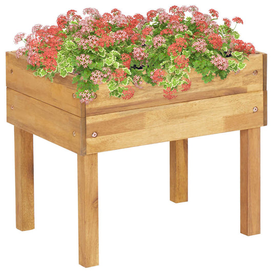 Utendørs Blomsterkasse Plantekasse Tre 50x40x45 cm heltre akasie