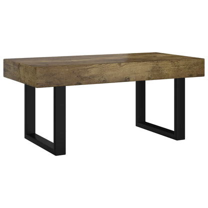 Salongbord Sofabord Svart mørkebrun 90x45x40 cm jern