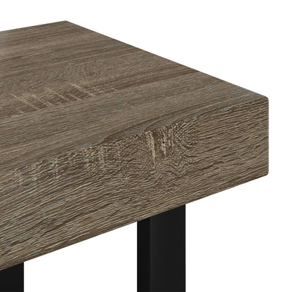 Salongbord Sofabord Grå og Svart 90x45x40 cm MDF og jern