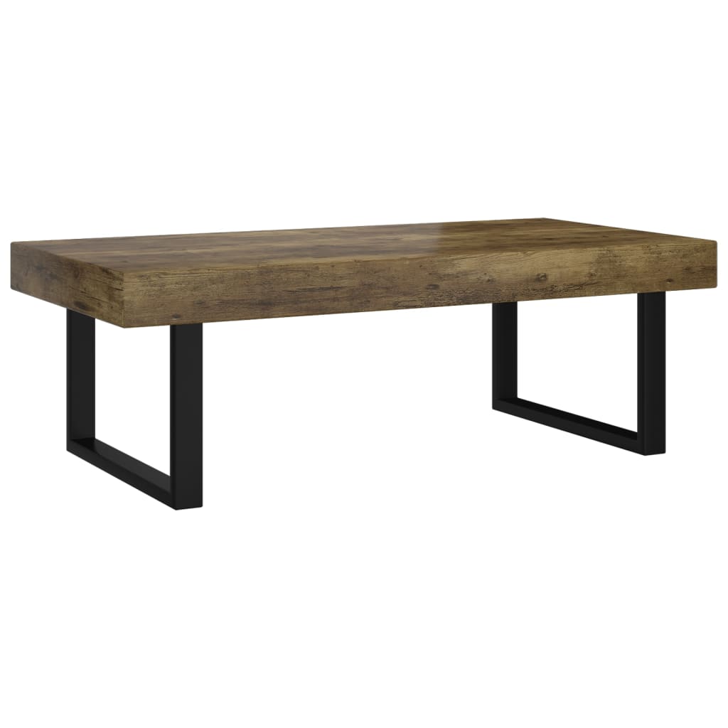 Salongbord Sofabord Svart mørkebrun 120x60x40 cm jern