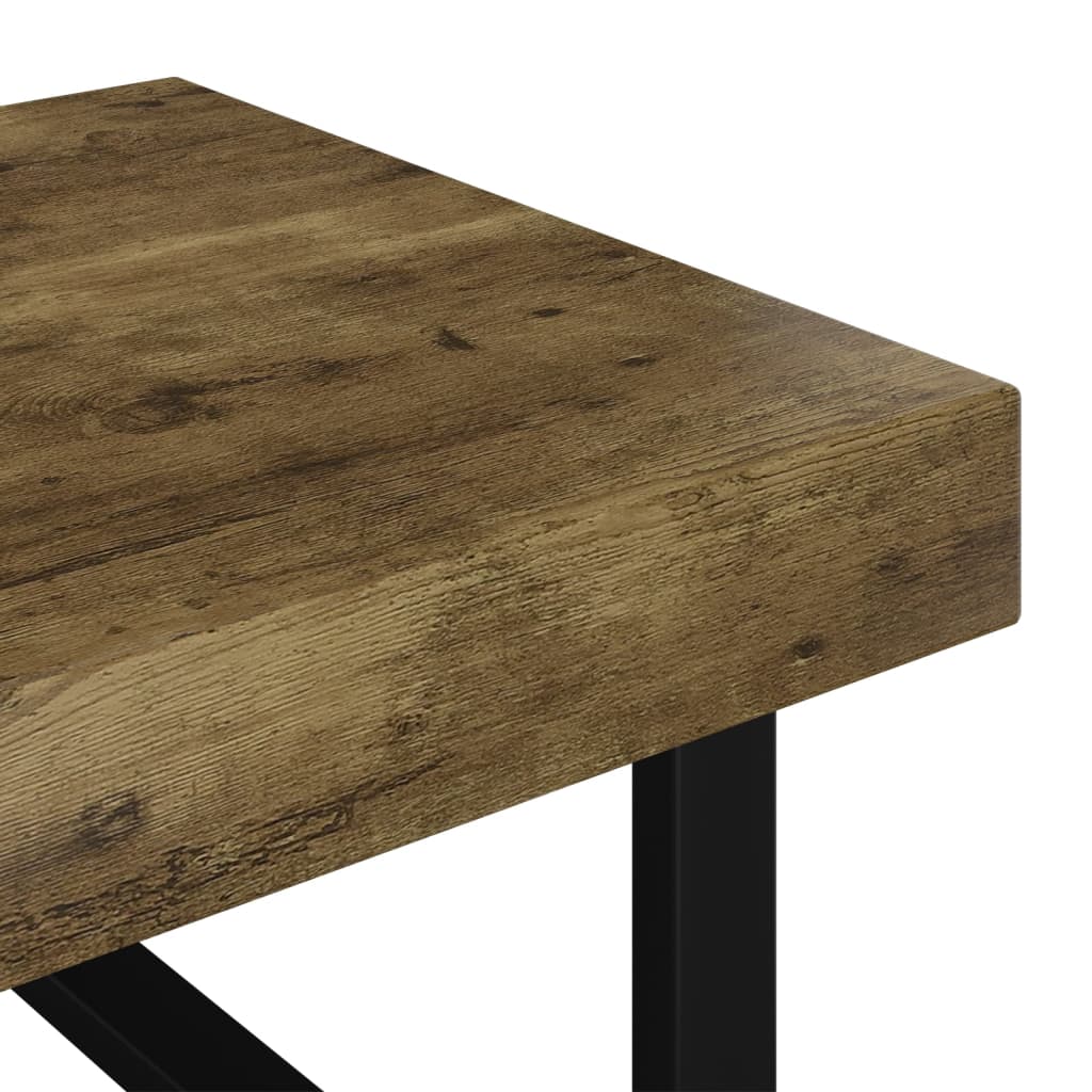 Salongbord Sofabord Svart mørkebrun 120x60x40 cm jern